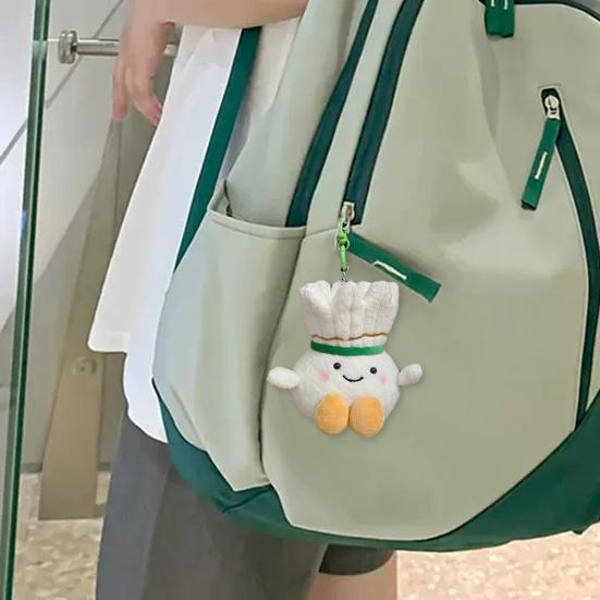 Plush Cartoon Badminton Keychain Stuffed Badminton Doll Key Ring Bag Backpack Purse Charm Hanging Decoration Birthday Gift