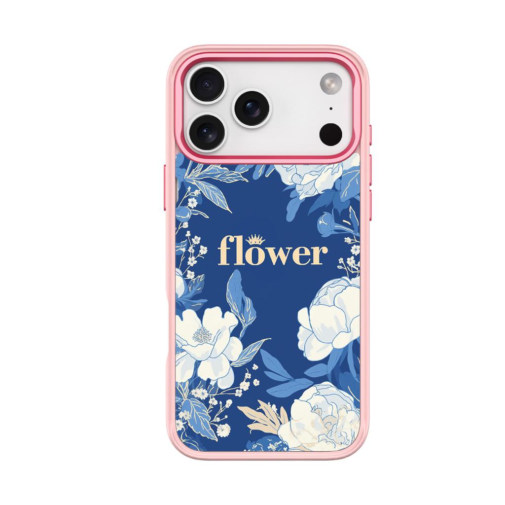 New Apple 17 Mobile Phone Case, Advanced Sense 16 Replaceable Back Plate 15promax Magnetic Mobile Phone Case, White Flower.