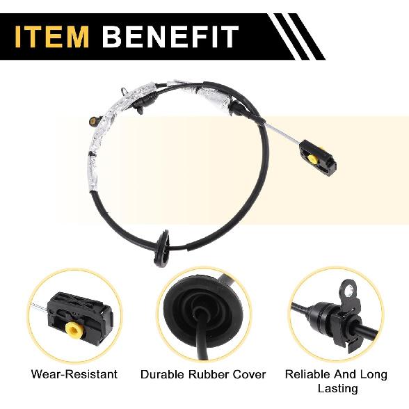 Automatic Transmission Gear Shifter Cable for Ford F-150 2015 2016 2017 2018 2019 Auto Trans Gear Shift Control Lever Cable No.FL3Z7E395D Metal