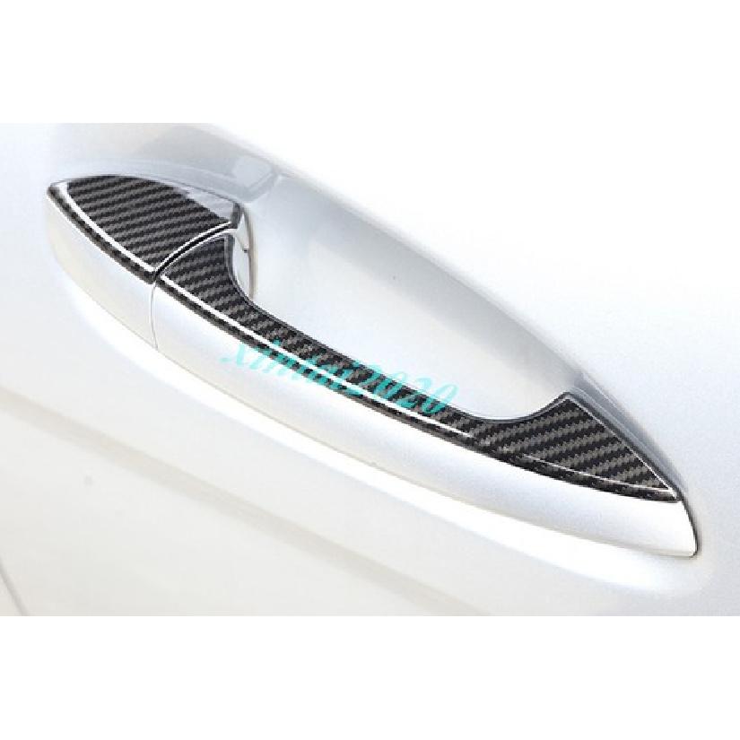 For Benz GLE W166 2015-2019 8PCS Carbon Fiber Outer Car Door Handle Cover Trim
