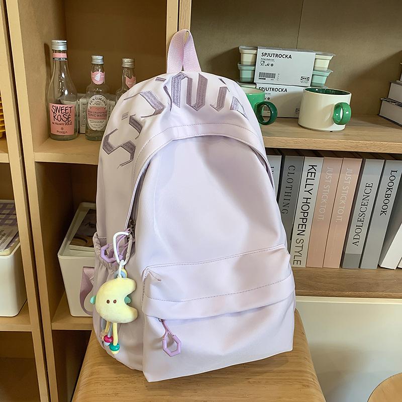 New high-value, fresh and cute backpack female junior high school students casual simple large-capacity backpack
