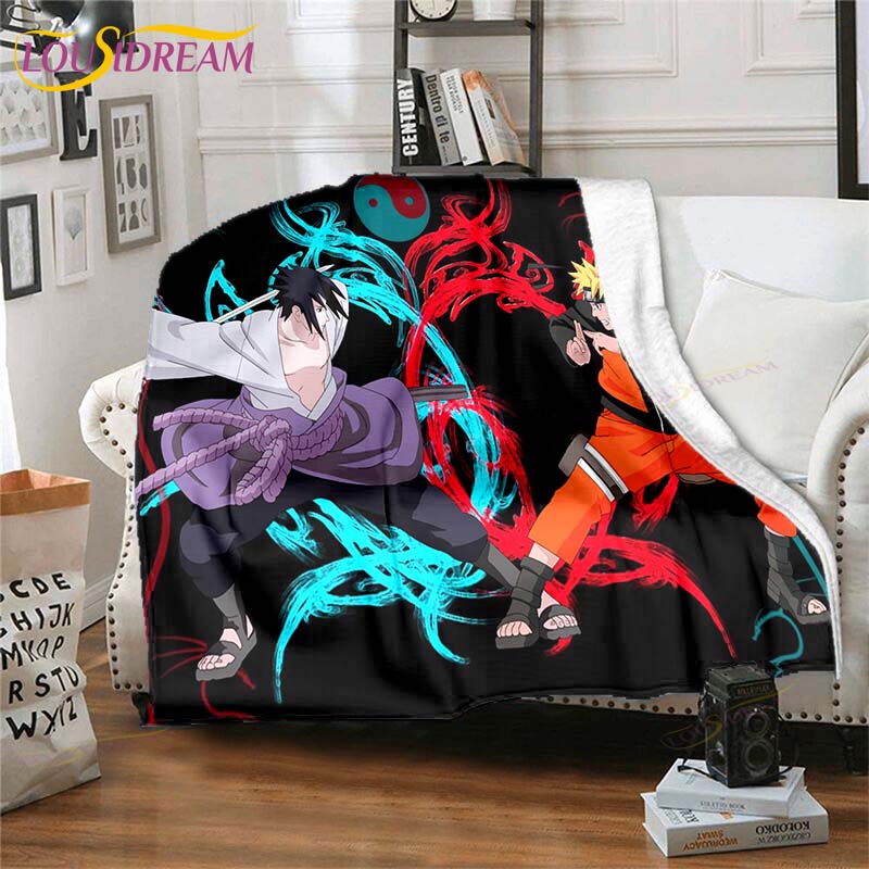 

Флисовое одеяло с 3D принтом Наруто для кроватей, походов, пикника, толстое одеяло, модное флисовое покрывало, одеяло