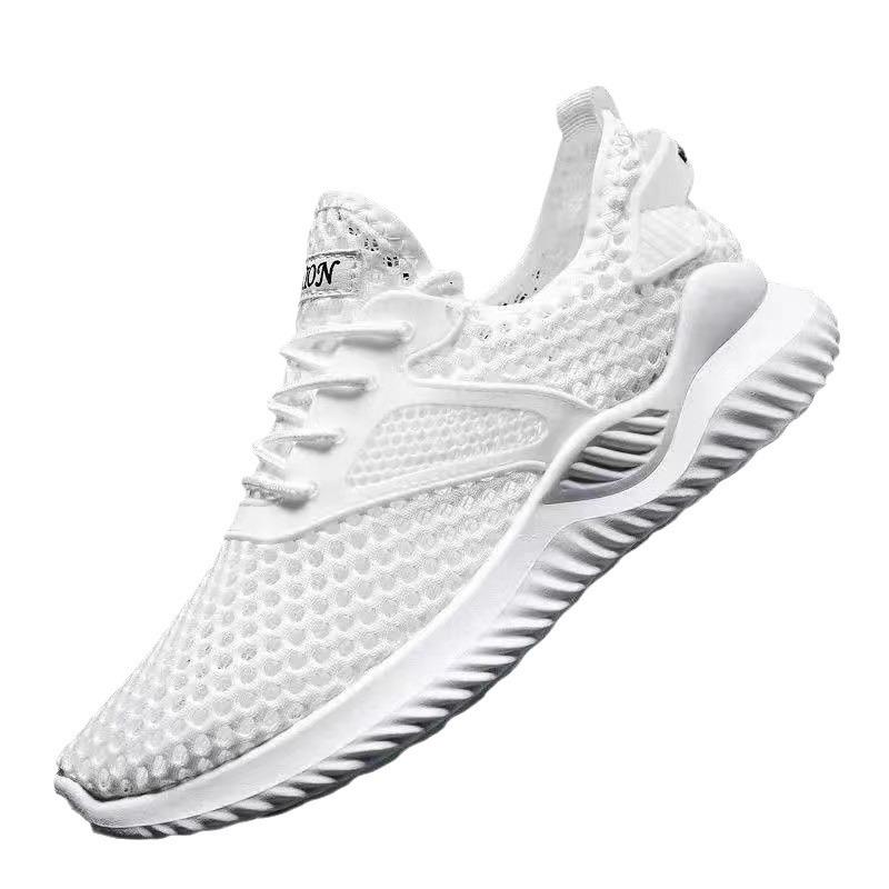 2024 Spring/Summer New Men's Shoes Mesh Men's Casual Fly Weave Running Breathable Soft-Soled Sneakers Cutout Men's Shoes