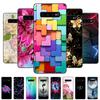 Husă Pentru Samsung Galaxy S10 S 10 Plus S10E Capac Telefon Desen Animat Drăguț Pictat Moale TPU Coque Pentru Samsung S10 S10+ S10E Negru Funda
