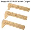Mini Brass Vernier Caliper Portable Sliding Ruler Metal Vernier Caliper Precision Measuring Tool For Jewelry Diy Crafts