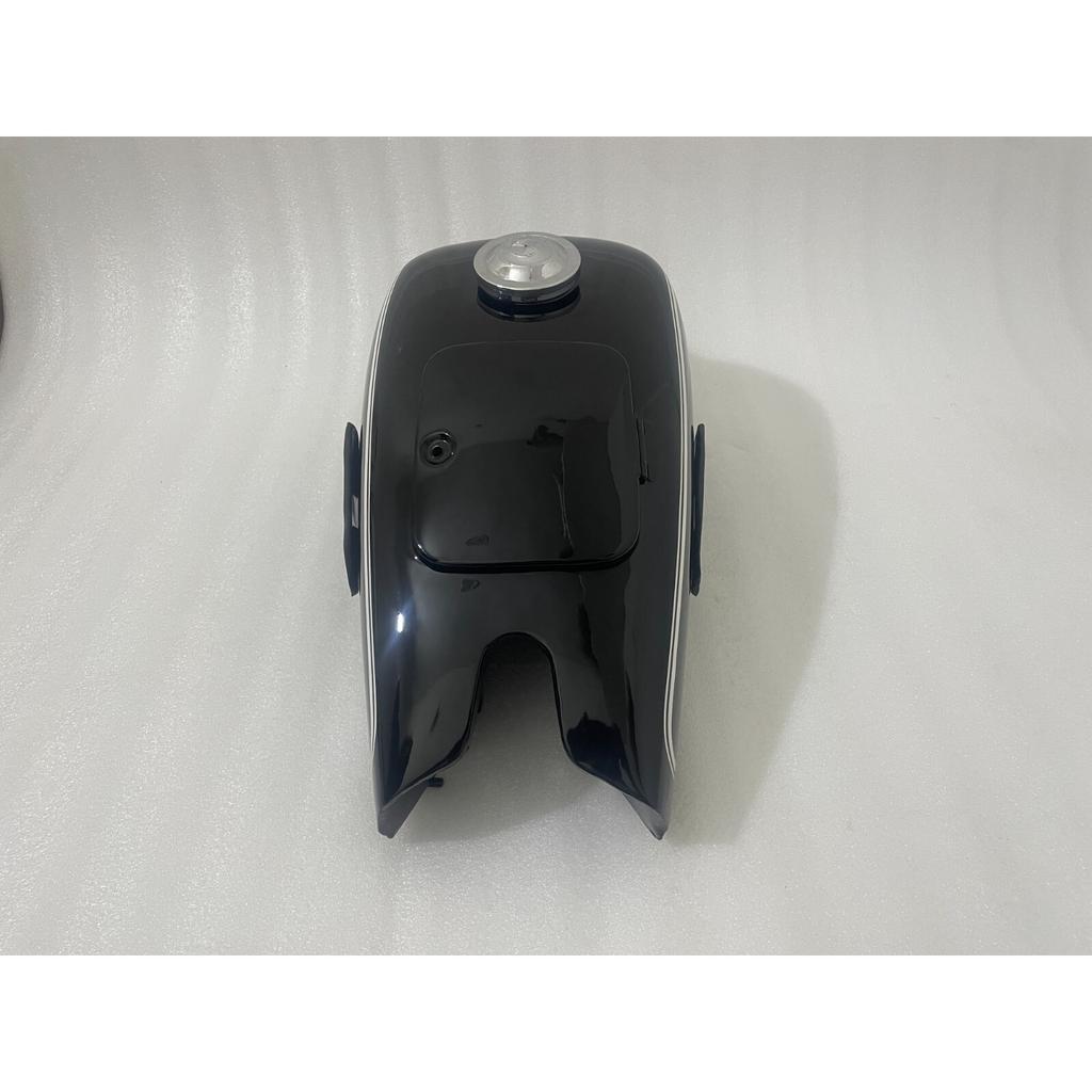 BMW R71 Black Painted Aluminium Petrol Tank With Knee Pad Plates & Cap |Fit For