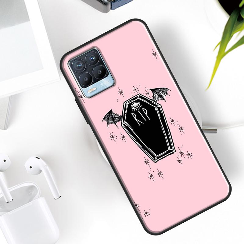 Pink Cat Skull Sorceress Witch Case For Realme 15 11 Pro Plus 12 13 14  C71 C75 C55 C51 C53 C25 C63 C61 C65 C67 GT6 GT7 Pro
