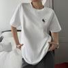 Fashion High Street Women's Casual Vacation Style Solid Color Round Neck Printed Short-sleeved Top for Women's T-shirt
