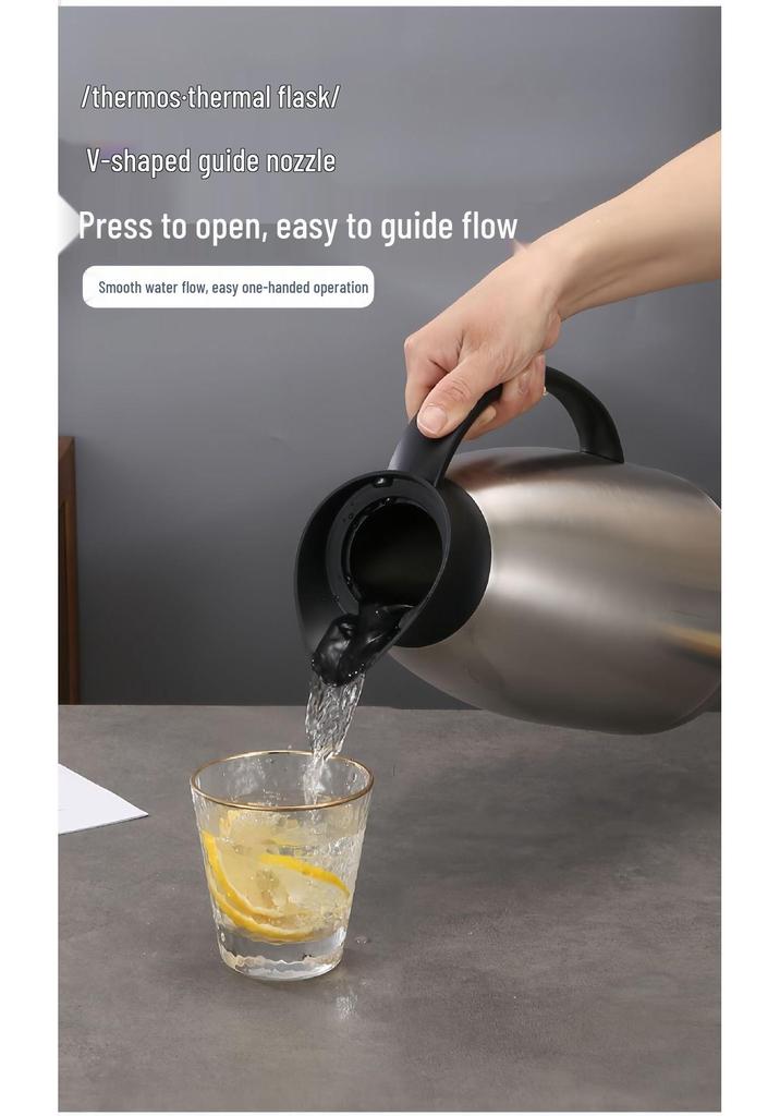 High-Quality Stainless Steel Thermos Flask - Large Capacity Double-Layer Vacuum Insulated Hot Water Bottle Ji Gong Pot
