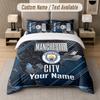 Manchester City Design Bedding Set Custom Text 1 Duvet Cover & 2 Pillow Cases