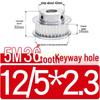 Stepped Timing Pulley 5M, 36 Teeth, T-Slot Width 16/21/27, Bore 5-25mm, BF Type.