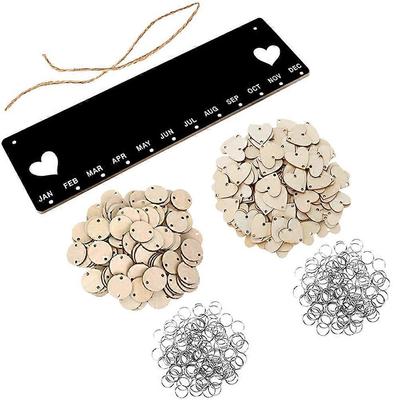 Birthday Calendar Wall Hanging for Reminder 1Set Wooden Birthday Decor Kit