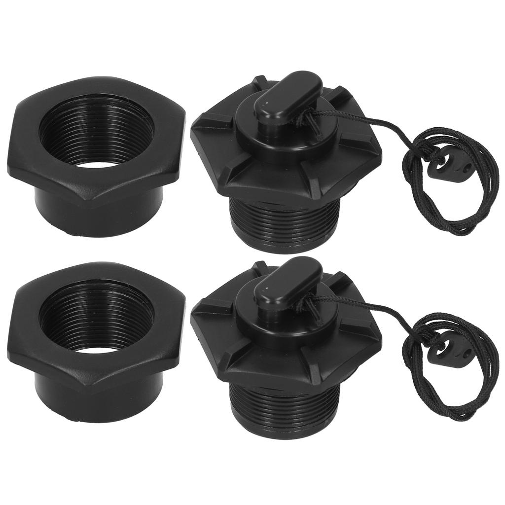 2Pcs PVC Hex Drain Valve Replacement for Yacht Inflatable Fishing Boat Kayak Canoe