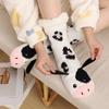 Cartoon Animal Fleece Floor Socks for Adults, Warm Anti Slip Winter Slipper Socks, Indoor Home Snow Socks, Cute Cozy House Socks