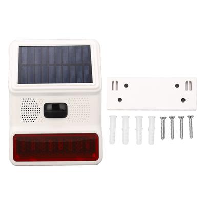Solar Alarm Wireless DC 5V 433MHz 100dB Infrared Sensor IP65 Waterproof Sound Light Alarm