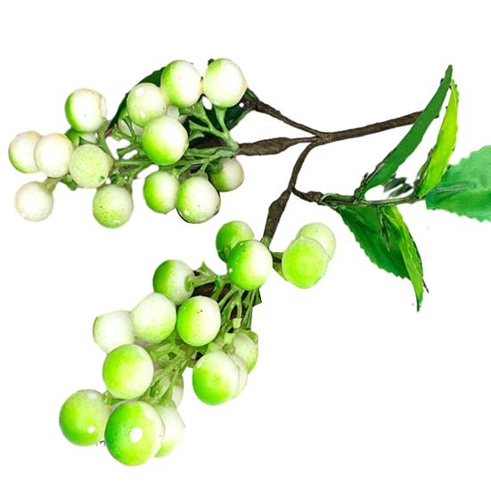 Artificial Flower High Simulation Texture No Maintenance Purple Blue Berries Branch Natural Look Fake Berries