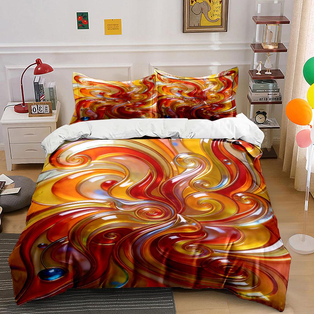 Swirling abstract colorful patterns. Bedding sets Duvet cover sets Duvet covers Pillowcases(1 * Duvet Cover 2 * Pillowcases without duvet insert)