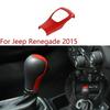 Central Gear Shift Knob Cover Trim Decor For Jeep Renegade 2015+/Compass 17+ Red