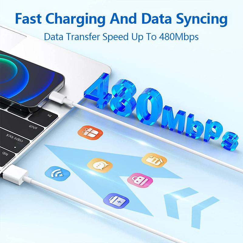 Charging Cable USB C Lightning Cord Fast Charger Wire MFI Certified for 14 Pro Max 13 12 11 XS Max 8 7 SE