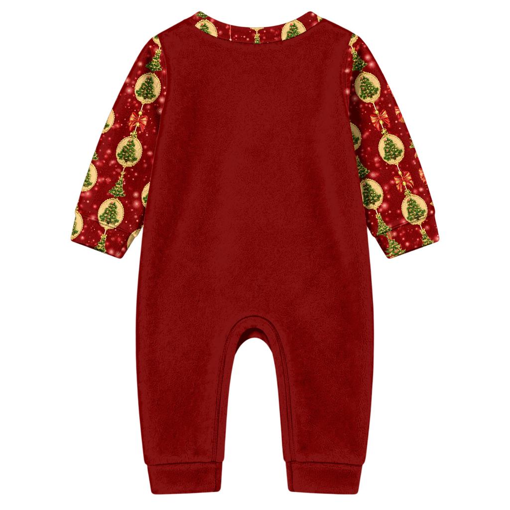 Family Matching Christmas Print Pajama Set, Long Sleeve and Long Pants Loungewear for Holiday