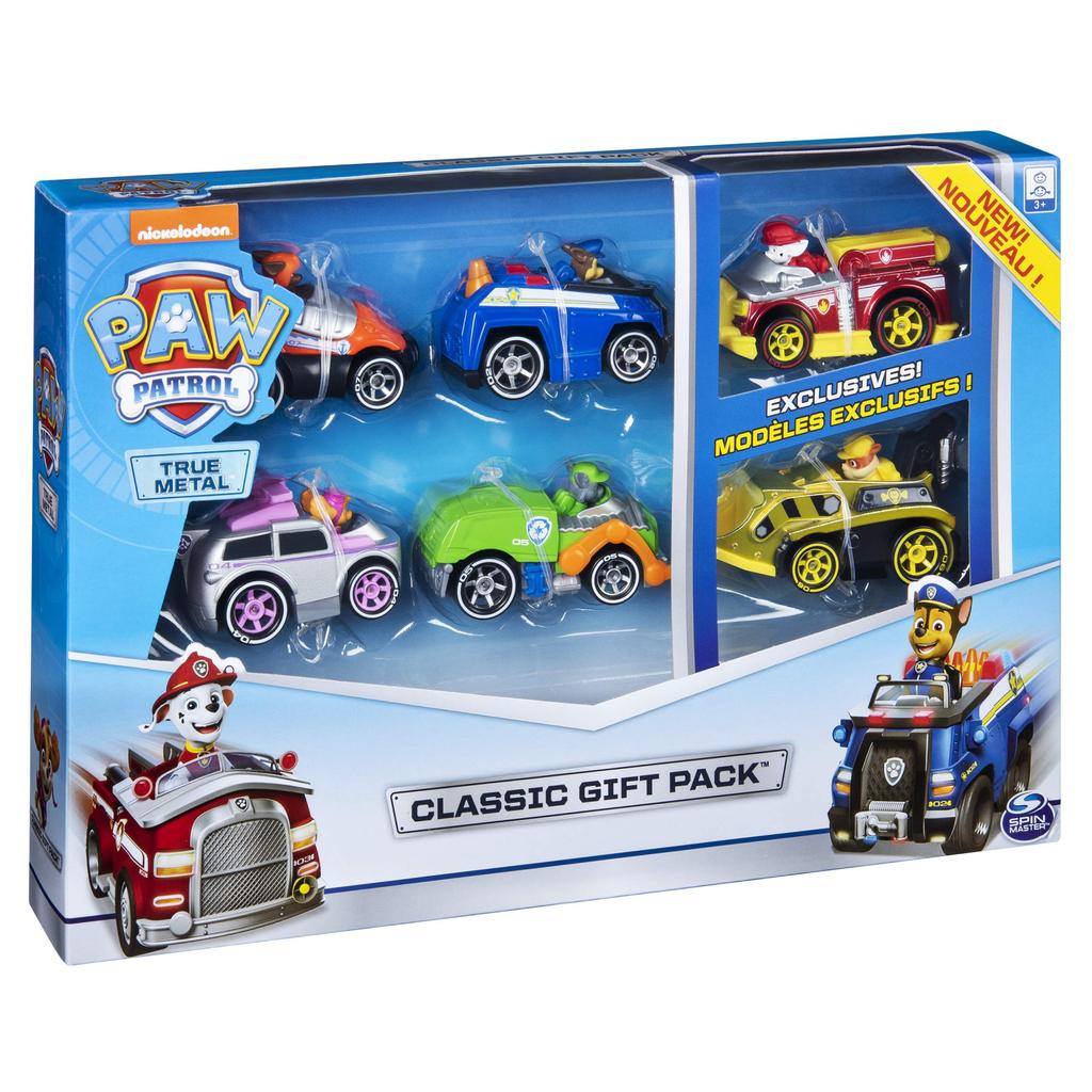 Paw Patrol, True Metal Classic Gift Pack of 6 Collectible DIE-CAST Vehicles, 1: 55 Scale