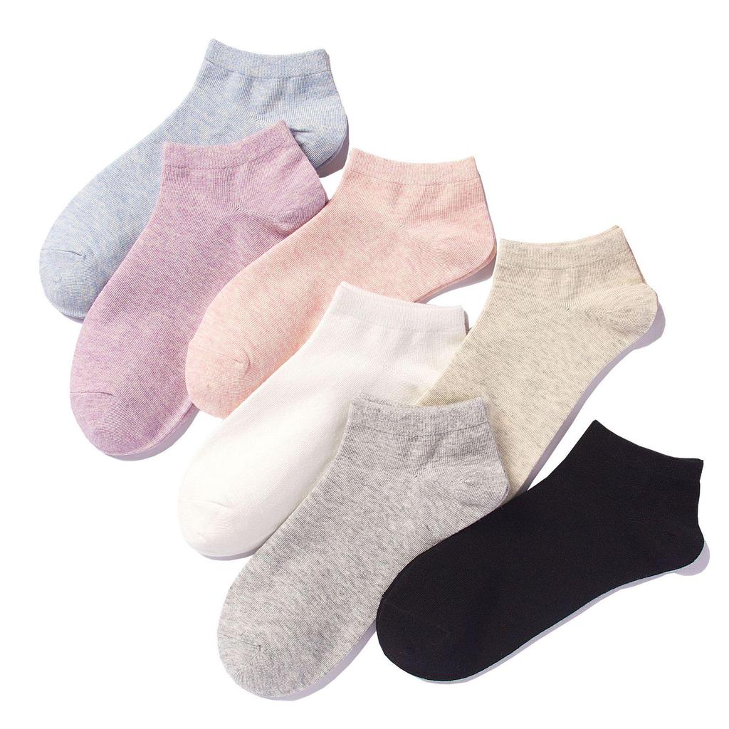 Women's Summer Cotton Candy Color Low-Cut Antibacterial Socks