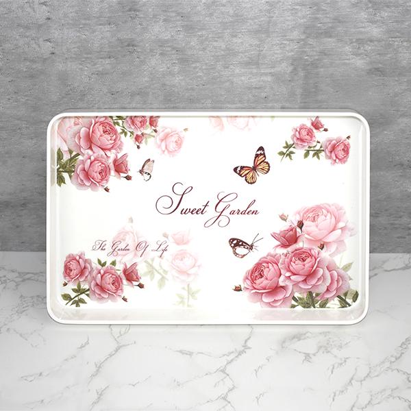 MantoBang Thickened Melamine European Style Rectangular Tray for Tea Sets