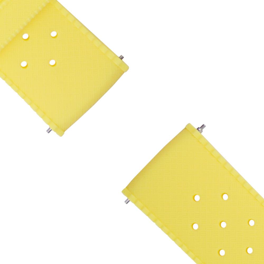 ERBORD Universal Silicone Strap 22mm, Tropic, Yellow/Black Buckle