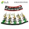 5pc Hengjia Metal Lure Spinner Spoons Bait Trout Bass Pike Fishing Lures With Feathered Hook