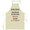 Kitchen Apron - Morgane Doesn't Exist - Breton Print - Durable Cotton - Made In France