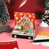 2026 Desk Calendar With Led Light Christmas Snow House Sculpture 3D Tear-Away Calendar Paper Carving Notepad Gift Home Decor
