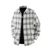 Men's Loose Plaid Retro Long-sleeved Shirt Jacket Large Size Fashion Casual Cardigan Handsome Shirt