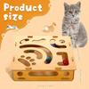 Cat Toy with Wooden Scratching Pad Interactive Cat Ball Track Puzzles Toy for Indoor