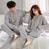 Couple Pajamas Women'S Coral Fleece Winter Thickened Fleece Cardigan Autumn And Winter Flannel Men'S Loungewear Set