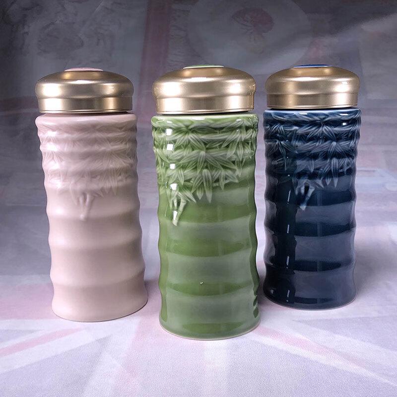 Gantangxuan Dubbelväggig Resemugg i Bambustil