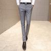 Men 'S Clothing Suit Trousers /High -Grade Pure Color Slim Fit Business /Leisure Thin Leg Pants 