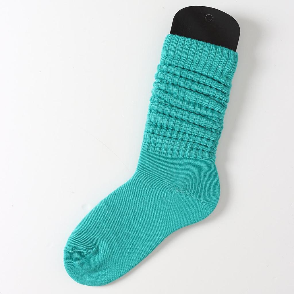 SYVISS Unisex Solid Color Scrunch Socks - Long Warm Leg Warmers, Slouch & Bubble Styles for Men and Women.