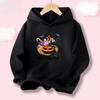 Halloween Kawaii Pumpkin Cartoon Print Children Hooded Sweatshirt Boy Girl Autumn Winter Daily Outdoor Casual Warm Sportswear