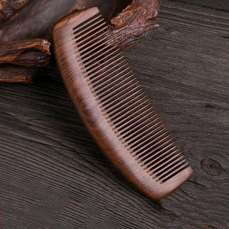 

Гребень из сандалового дерева и персикового дерева для мужчин и женщин - Антистатический, уменьшает выпадение волос