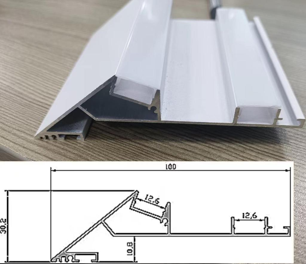 Beveled Linear Ambient Light: 45° Cove Ceiling Strip with Reflective Trough