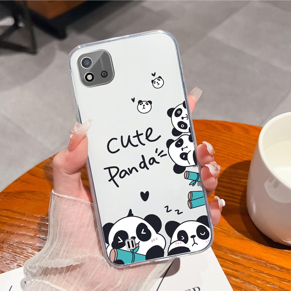 

For Realme C20 C20A C11 C12 Case Candy Flowers Transparent Phone Shell For RealmeC 12 C 20 RealmeC11 2021 Soft Lightweight Cover Realme C12
