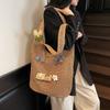 Spring popular large-capacity hollow design woven bag women's new bow shoulder straw woven tote bag