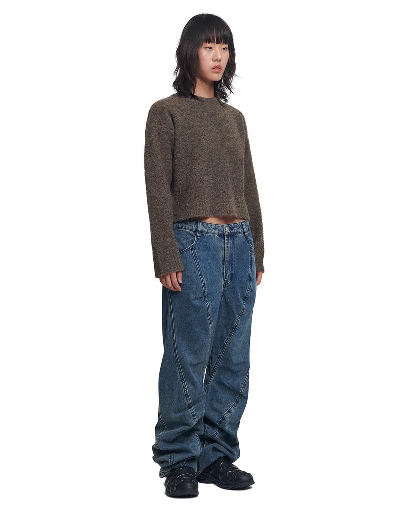 Nomaenyueol Reversible Wool Hairy Knit - Mud