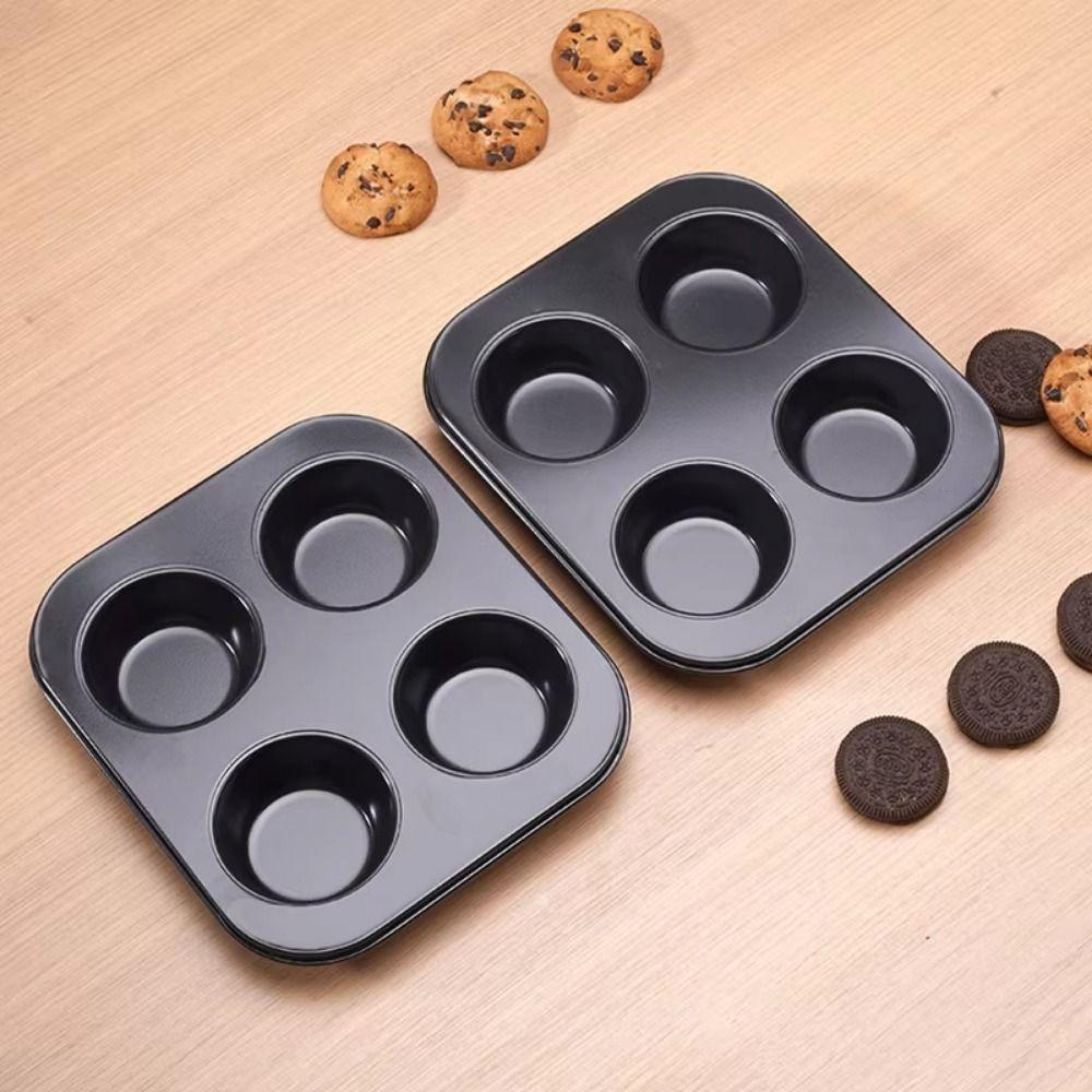 2Pcs 4/6 Cups Muffin Baking Pan Non-Stick Cake Mold Eco-Friendly Mini Cupcake Pan  Pastry Making