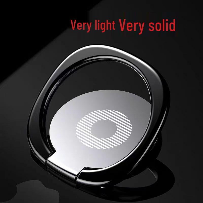 360° Creative Metal Phone Ring Holder - DIY Back Sticker & Lazy Stand with Logo