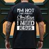 Fashion Graphic Tops Gift For Christian Jesus Streetwear Unisex Tee Shirt Jesus Christ Back Printing Tshirt Oversized Y2k Clothing