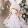 Cartoon Christmas Rabbit Ears Angel Dolls Handmade Christmas Tree Decoration  Home Xmas Decor