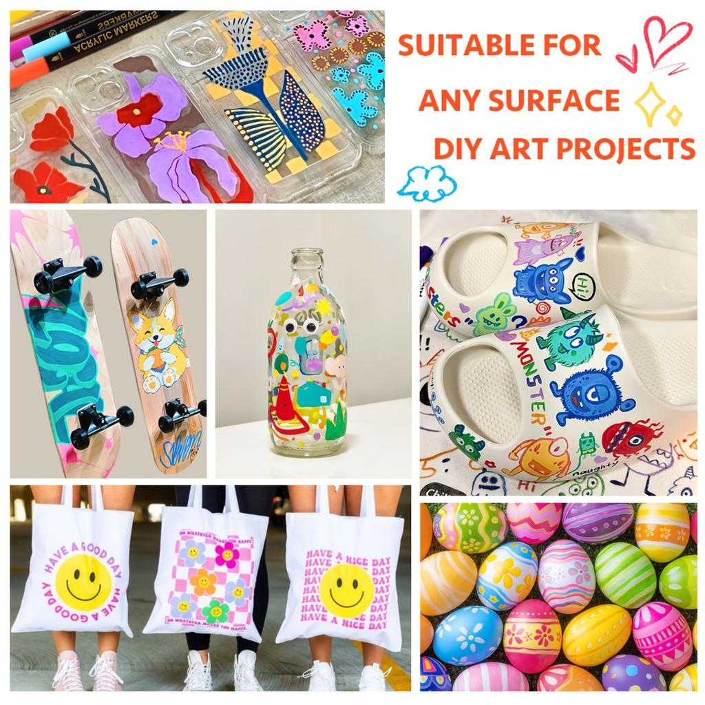 48/24/1 Colors, Dual Head Dual Color, Waterproof, Non-toxic, Odorless, Marker Pen, Office Supplies, Book Markers, Hand Drawn