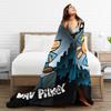 Anime Dog Man Cartoon Blanket Flannel Novelty Warm Throw Blanket for Chair Covering Sofa Spring/Autumn