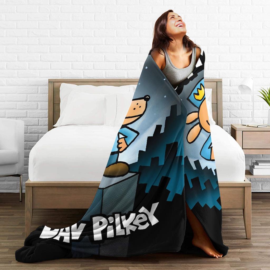 Anime Dog Man Cartoon Blanket Flannel Novelty Warm Throw Blanket for Chair Covering Sofa Spring/Autumn